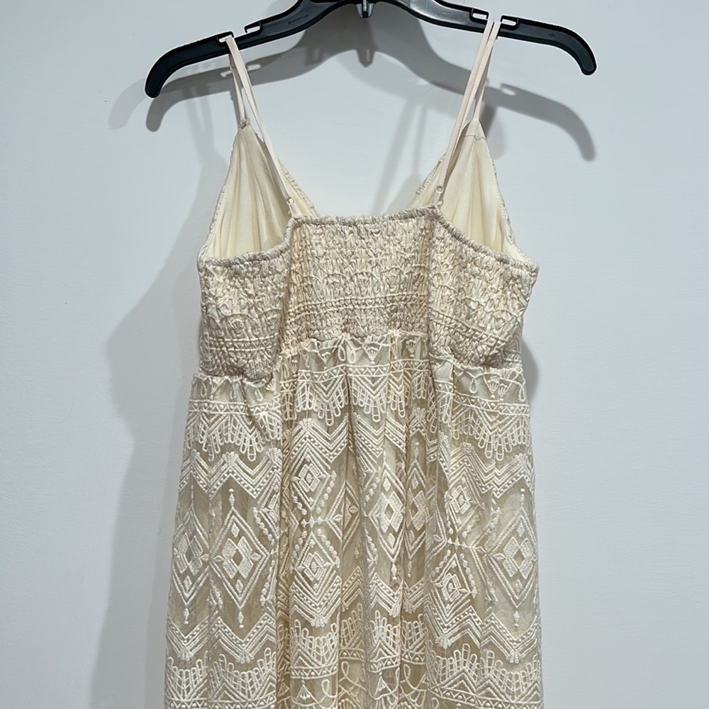 Dainty Hooligan Bohemian ivory bone lace maxi dress large women’s - Picture 6 of 8